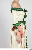  Photos Medieval Princess in cloth dress 1 Medieval clothing Princess beige dress upper body 0009.jpg